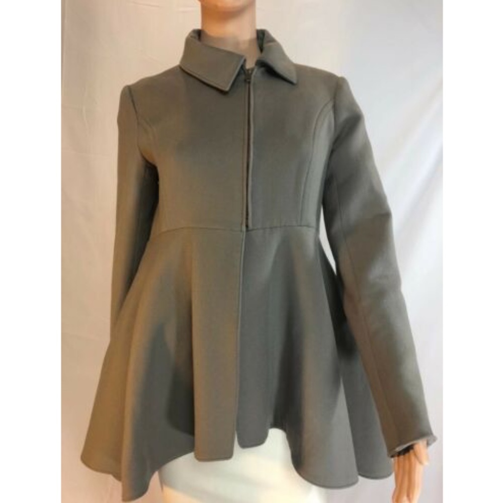 Yves Saint Laurent Womens Coat Green Wool  Sz 38